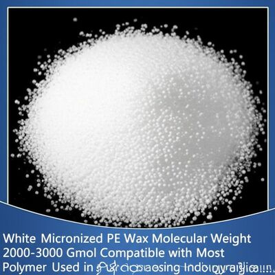 सफेद माइक्रोनित पीई वैक्स आणविक भार 2000-3000 ग्रामोल प्लास्टिक प्रसंस्करण उद्योग में उपयोग किए जाने वाले अधिकांश पॉलिमर के साथ संगत