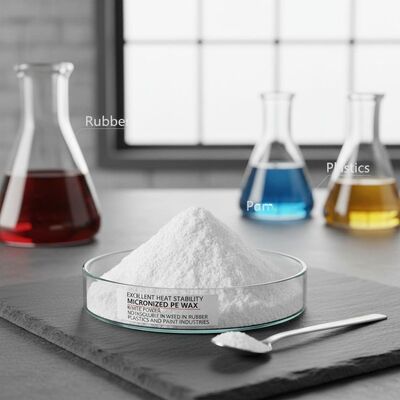 उत्कृष्ट गर्मी स्थिरता माइक्रोनाइज्ड पीई वैक्स सफेद पाउडर पानी में अघुलनशील नहीं रबर प्लास्टिक और पेंट उद्योगों में उपयोग किया जाता है