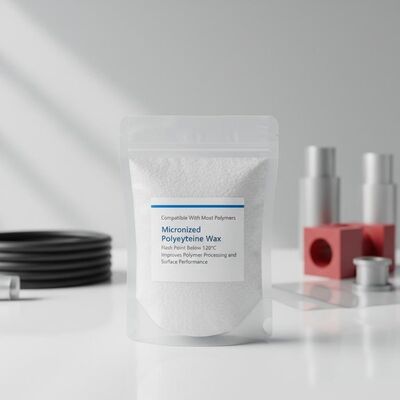 अधिकांश पॉलिमर के साथ संगत माइक्रोनाइज्ड पॉलीएथिलीन वैक्स फ्लैश प्वाइंट 120°C से नीचे पॉलिमर प्रसंस्करण और सतह प्रदर्शन में सुधार करता है